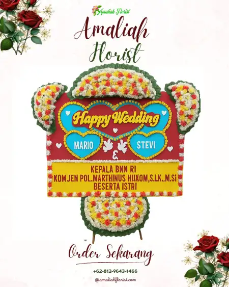 Papan Bunga Pernikahan Kasegeran